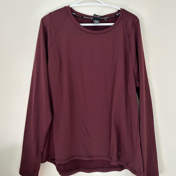 Spyder Red Relaxed Long Sleeve Sweatshirt - Picture 1 of 4